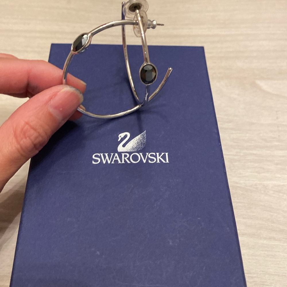 Swarovski hoop earrings